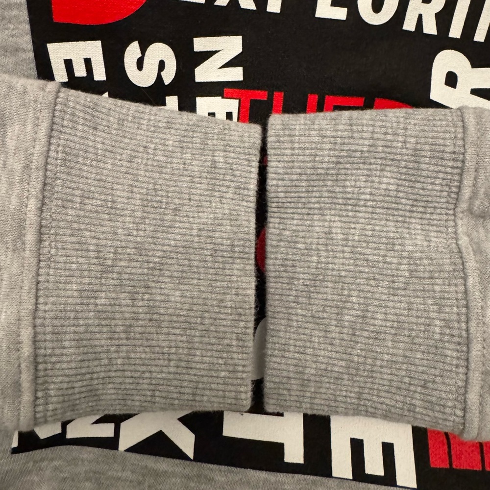 The North Face Gray Hoodie Sweatshirt “Never Stop Exploring” Youth size XL 18-20 - Picture 4 of 7